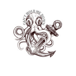 Men's Staple- Can't Hold Me Down Anchor  Design
